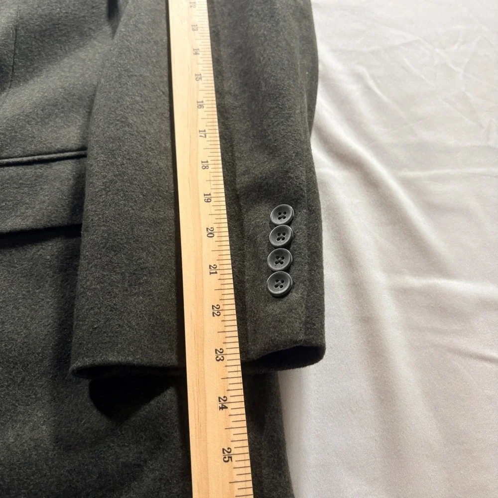 Oscar de la Renta Sport Coat Mens 44S Charcoal Wool Cashmere 3 Button Blazer
